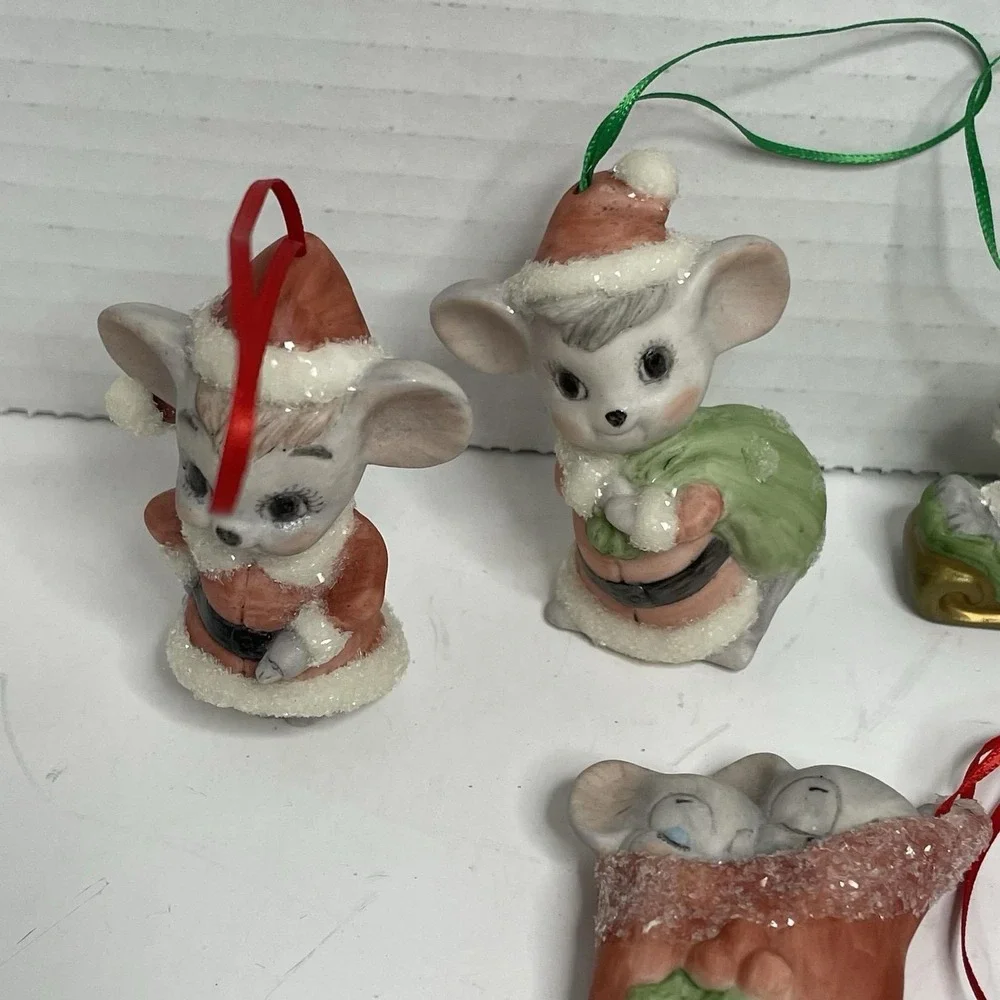 Merry Christmas Mice Mouse Ornaments - 2